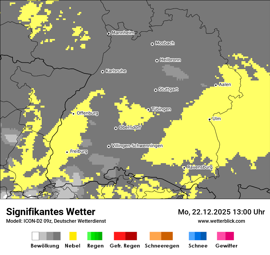 Modellkarten Signifikantes Wetter