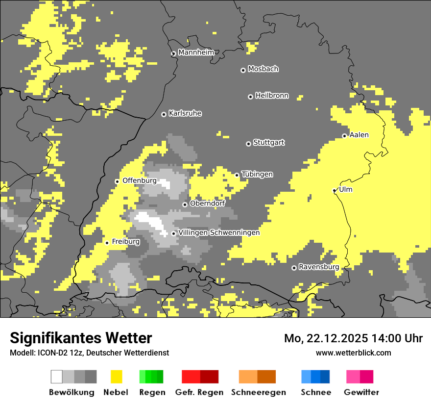 Modellkarten Signifikantes Wetter