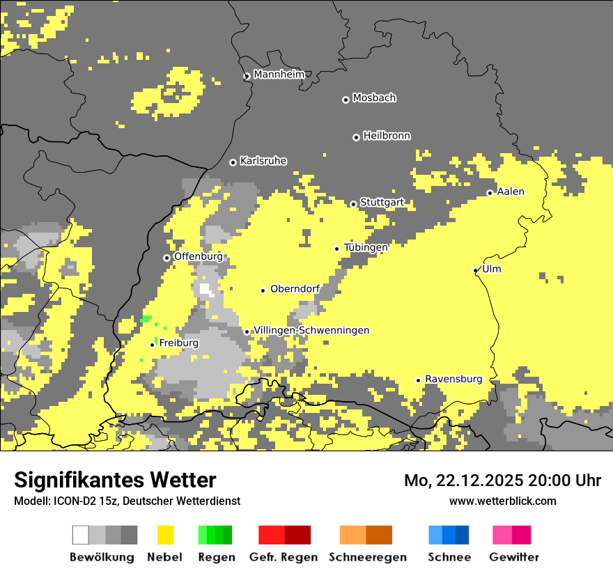 Modellkarten Signifikantes Wetter