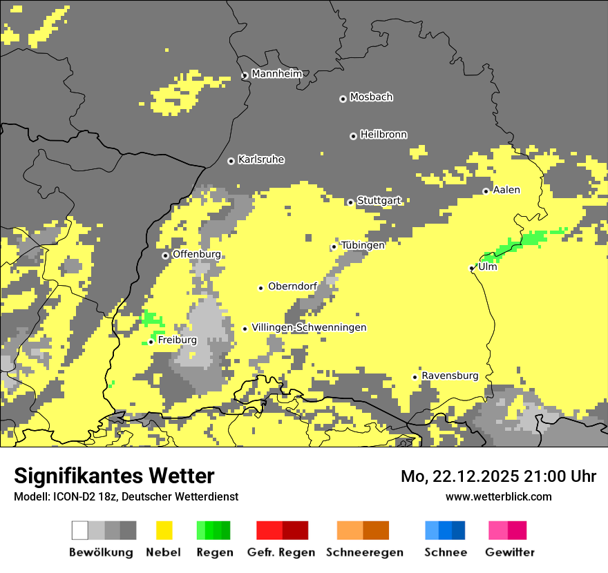 Modellkarten Signifikantes Wetter