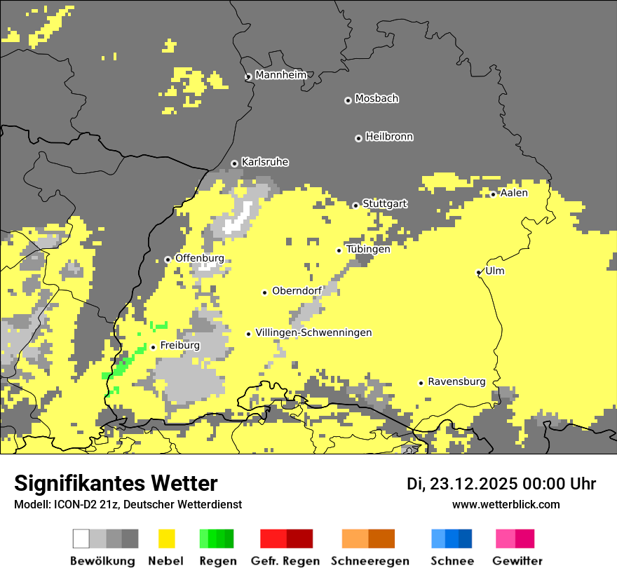 Modellkarten Signifikantes Wetter