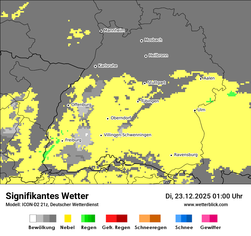 Modellkarten Signifikantes Wetter