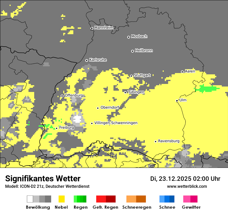 Modellkarten Signifikantes Wetter