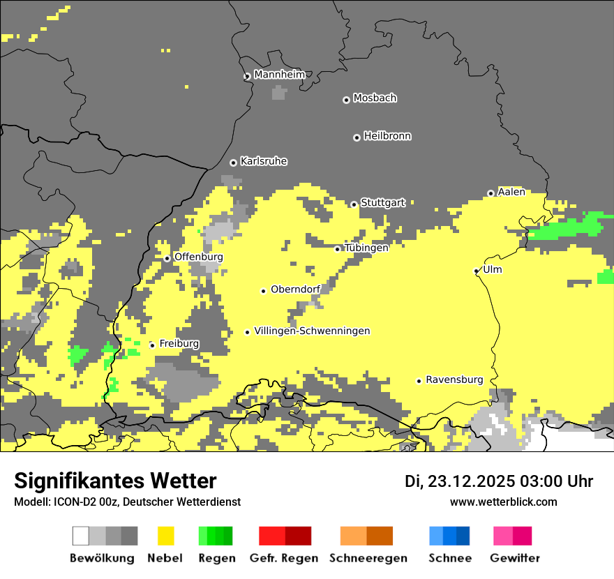Modellkarten Signifikantes Wetter