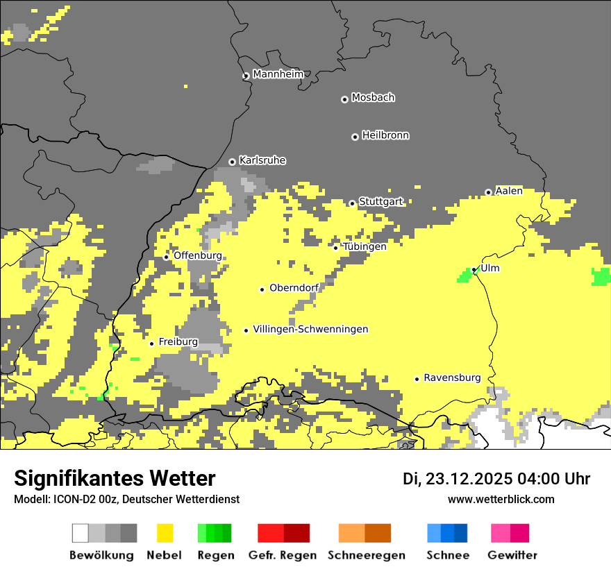 Modellkarten Signifikantes Wetter