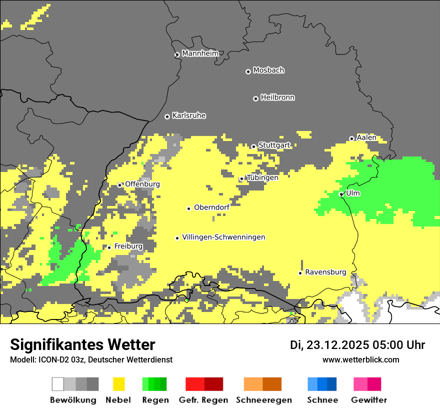 Modellkarten Signifikantes Wetter