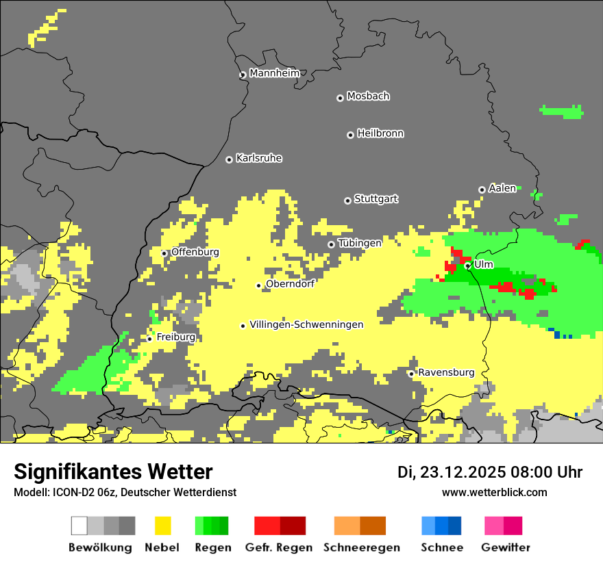 Modellkarten Signifikantes Wetter