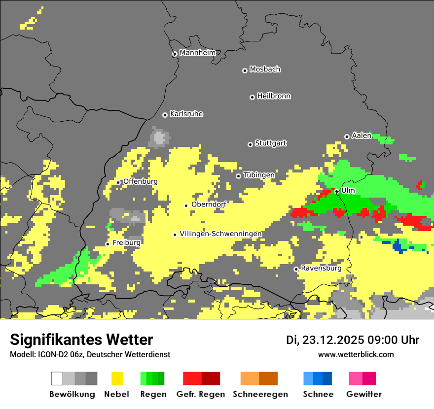 Modellkarten Signifikantes Wetter