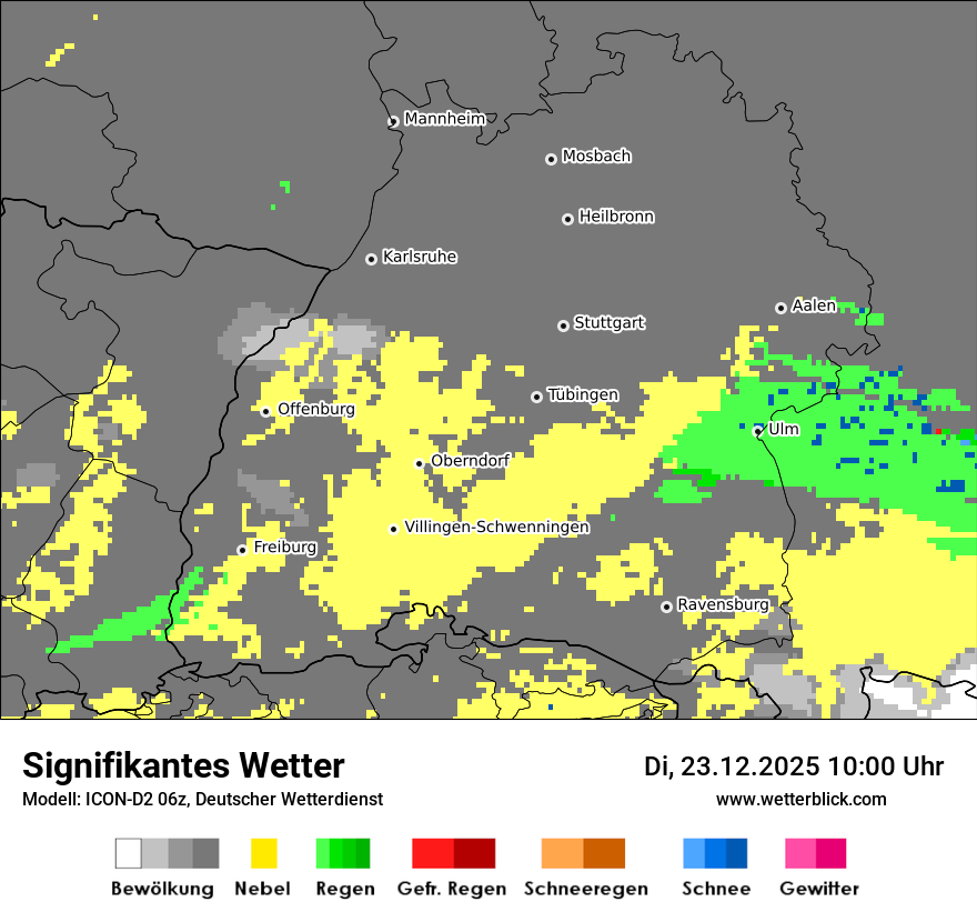 Modellkarten Signifikantes Wetter