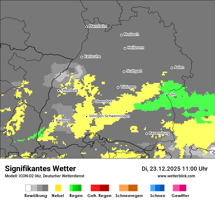 Modellkarten Signifikantes Wetter