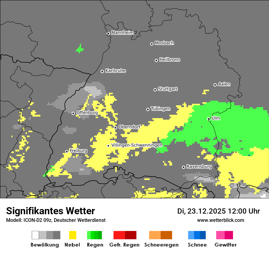 Modellkarten Signifikantes Wetter