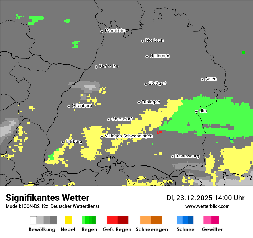 Modellkarten Signifikantes Wetter