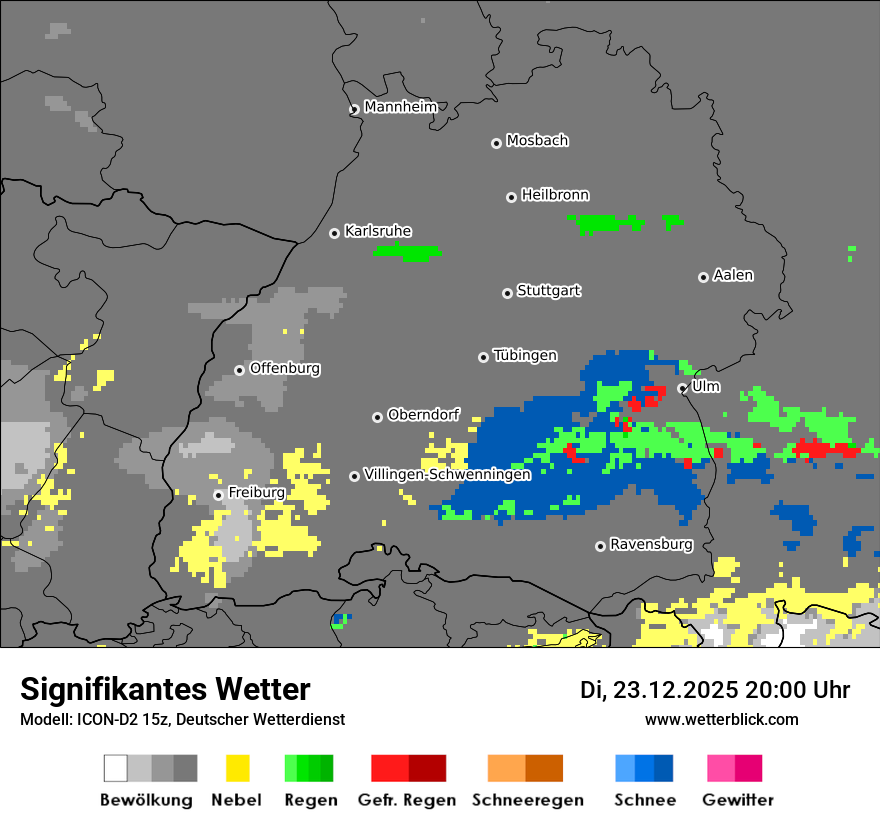 Modellkarten Signifikantes Wetter