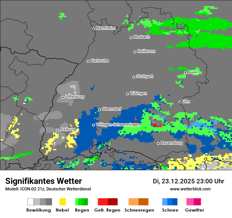 Modellkarten Signifikantes Wetter