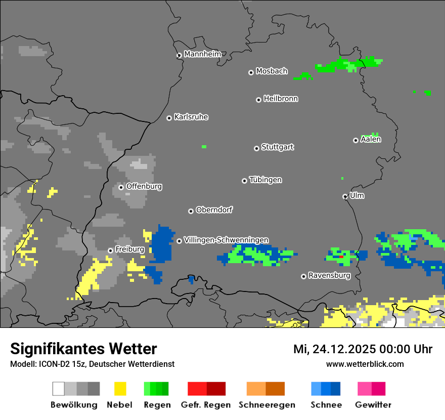 Modellkarten Signifikantes Wetter