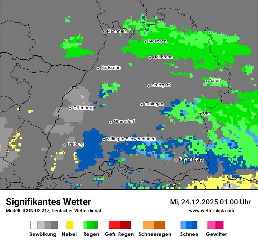 Modellkarten Signifikantes Wetter