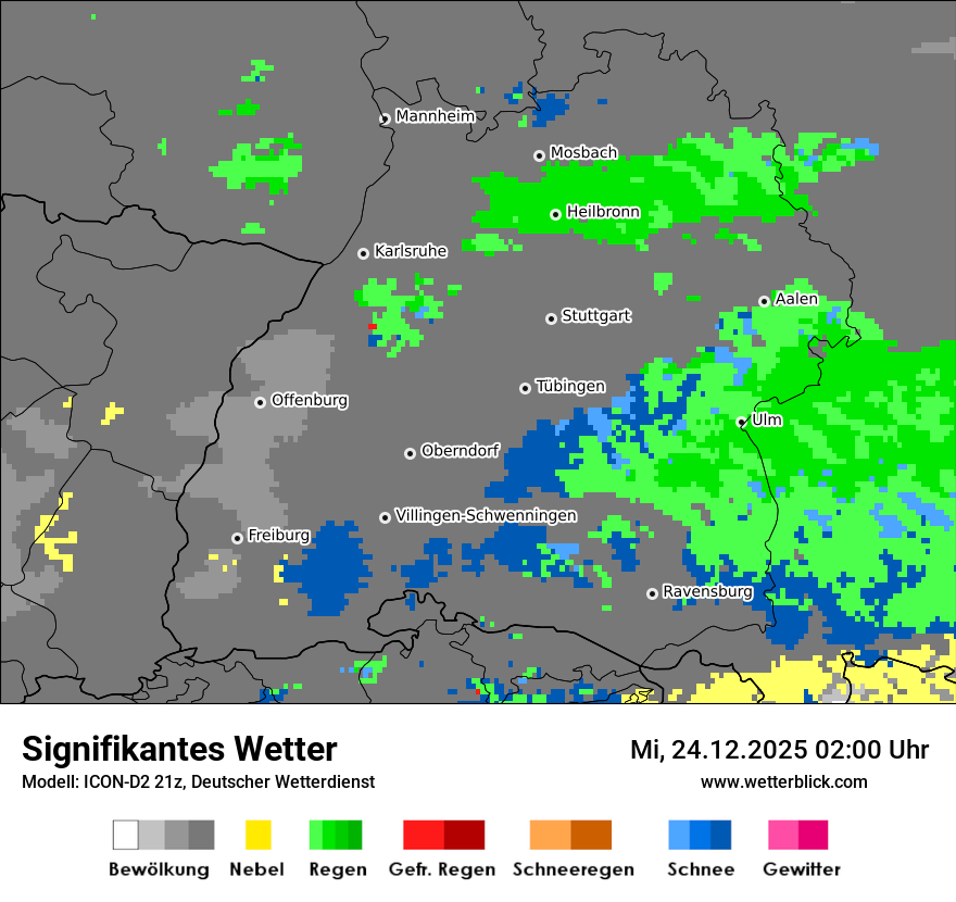 Modellkarten Signifikantes Wetter