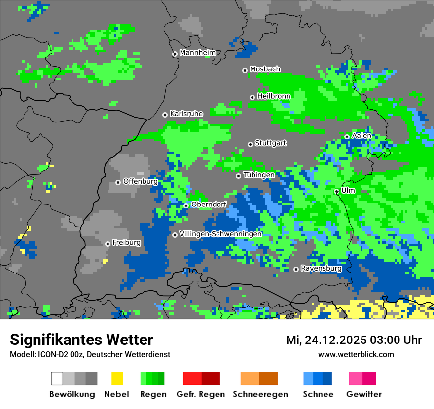 Modellkarten Signifikantes Wetter