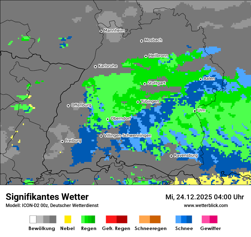 Modellkarten Signifikantes Wetter