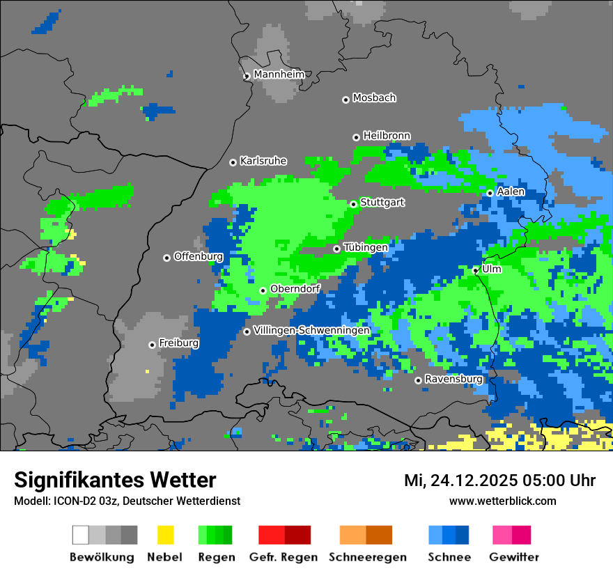 Modellkarten Signifikantes Wetter