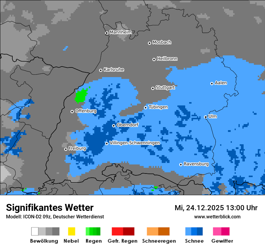 Modellkarten Signifikantes Wetter