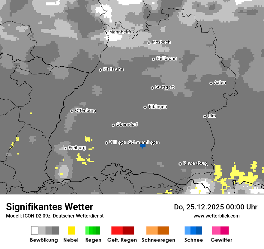 Modellkarten Signifikantes Wetter