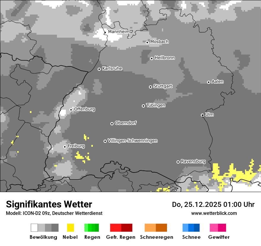 Modellkarten Signifikantes Wetter