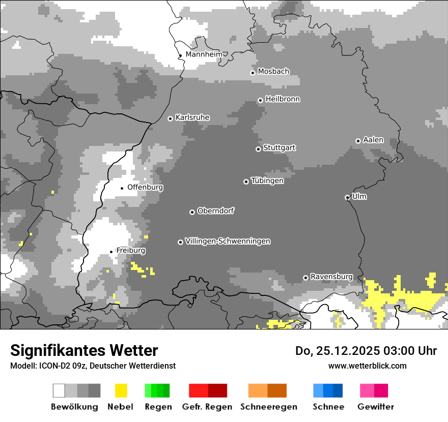 Modellkarten Signifikantes Wetter
