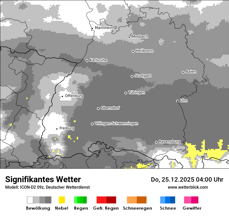 Modellkarten Signifikantes Wetter
