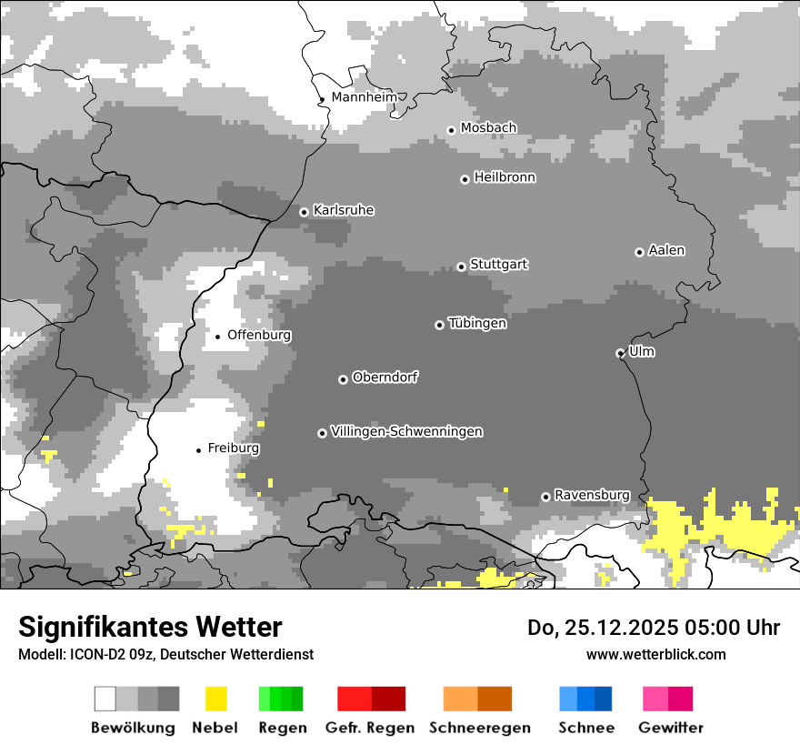 Modellkarten Signifikantes Wetter