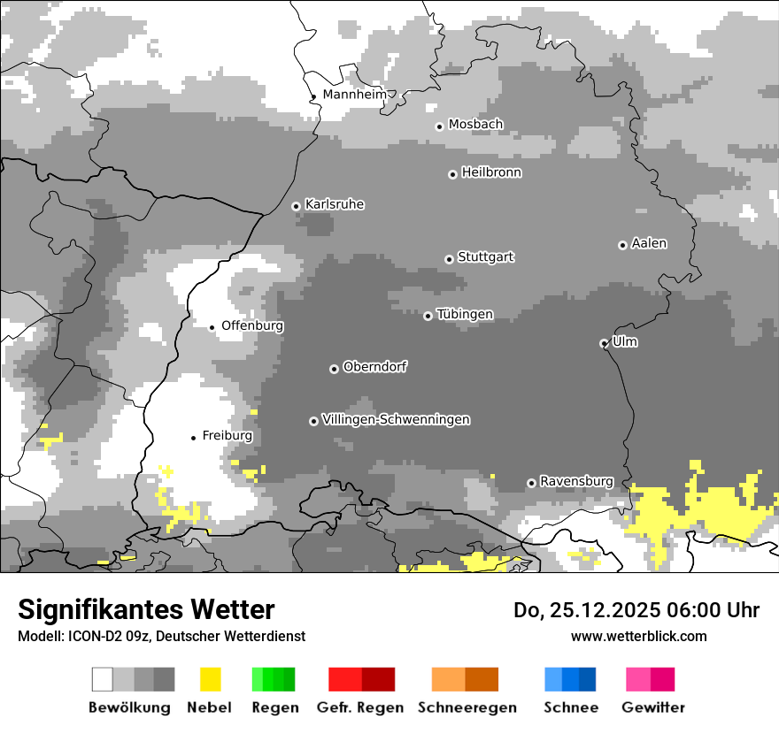 Modellkarten Signifikantes Wetter