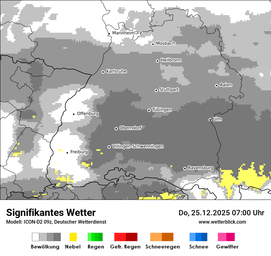 Modellkarten Signifikantes Wetter
