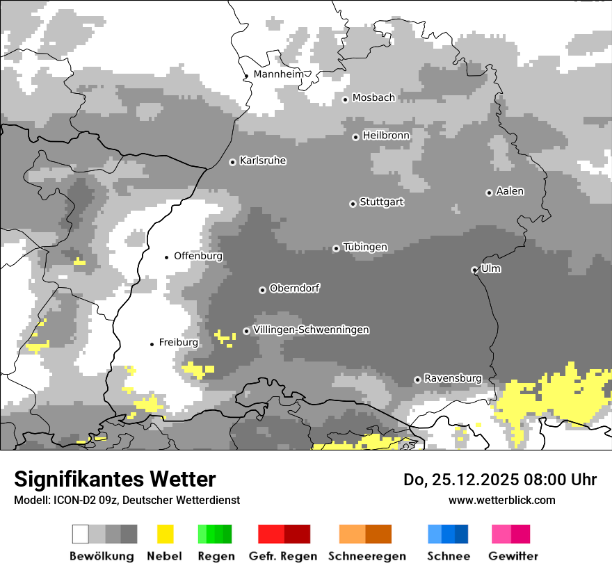 Modellkarten Signifikantes Wetter