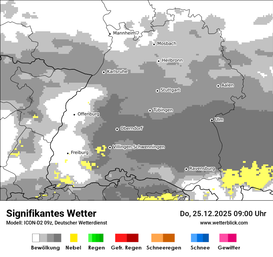 Modellkarten Signifikantes Wetter