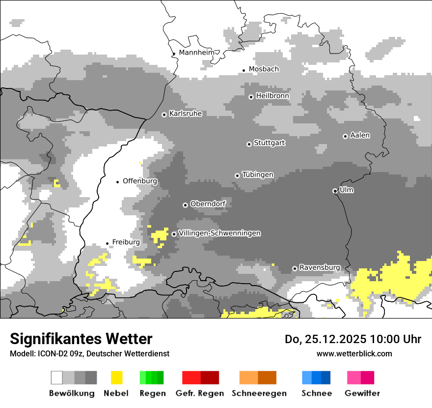 Modellkarten Signifikantes Wetter