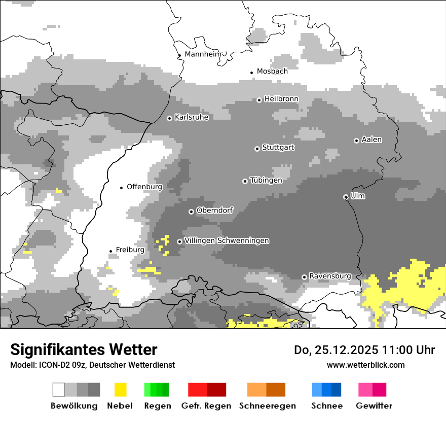 Modellkarten Signifikantes Wetter