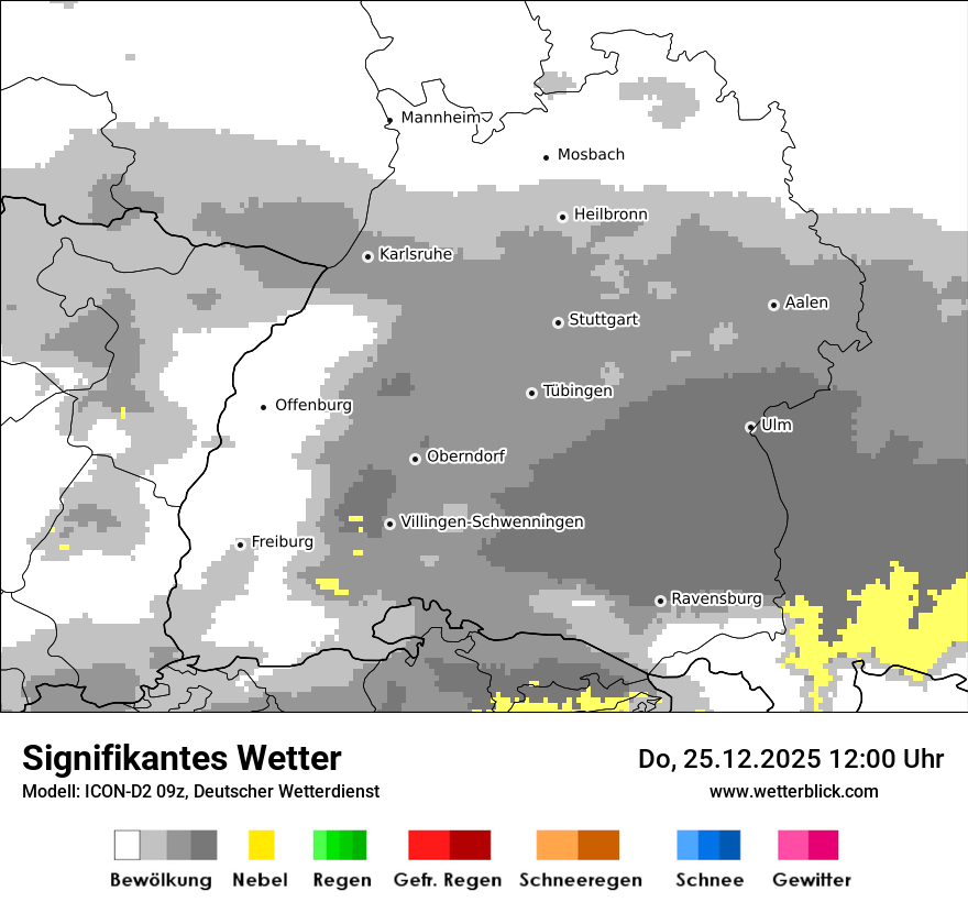 Modellkarten Signifikantes Wetter