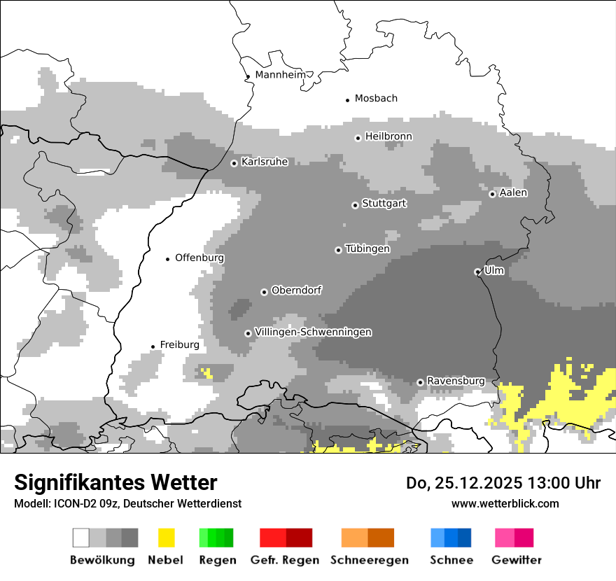 Modellkarten Signifikantes Wetter