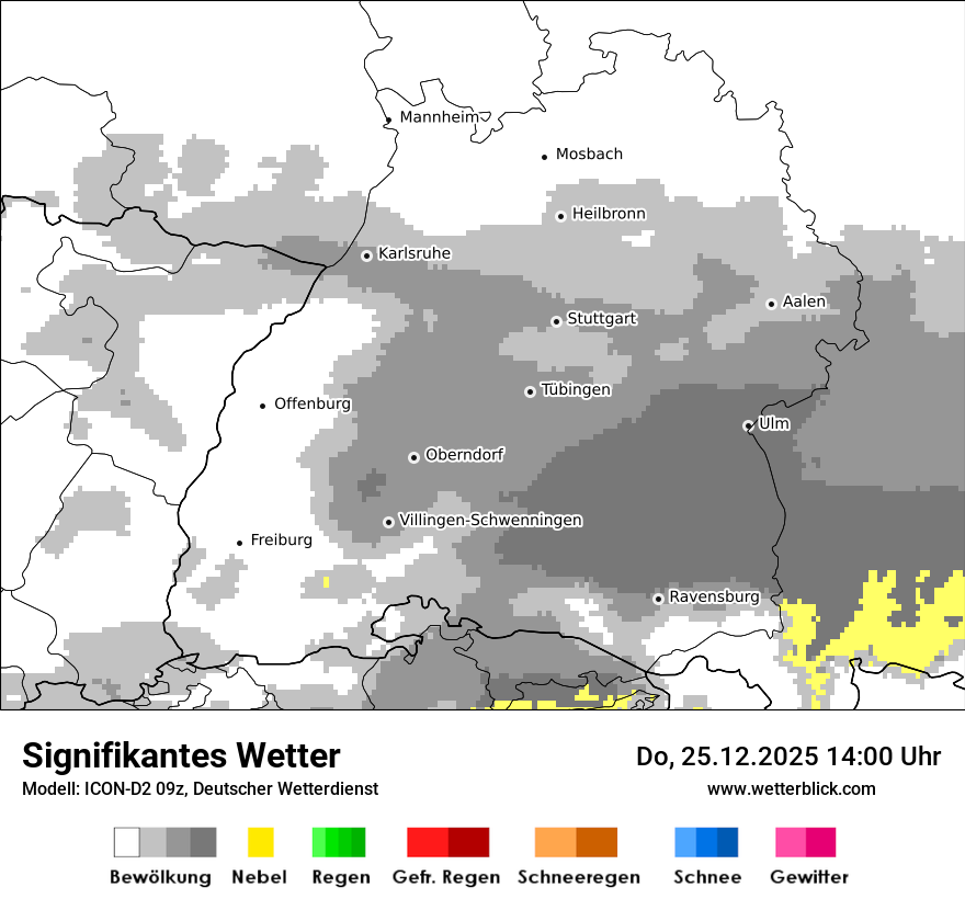 Modellkarten Signifikantes Wetter