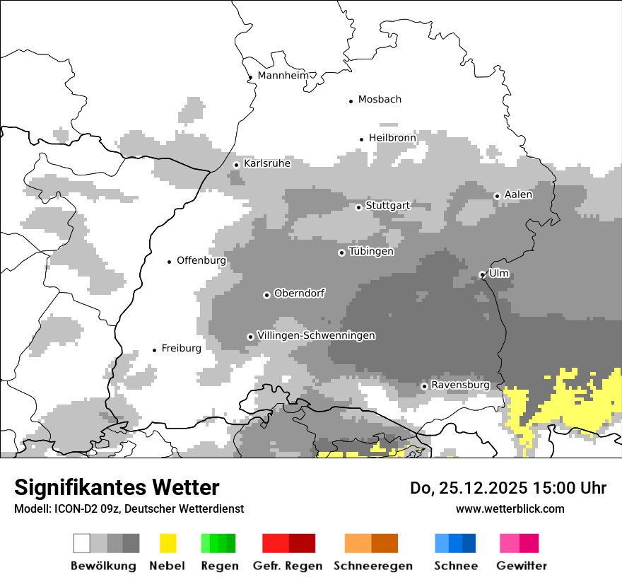 Modellkarten Signifikantes Wetter