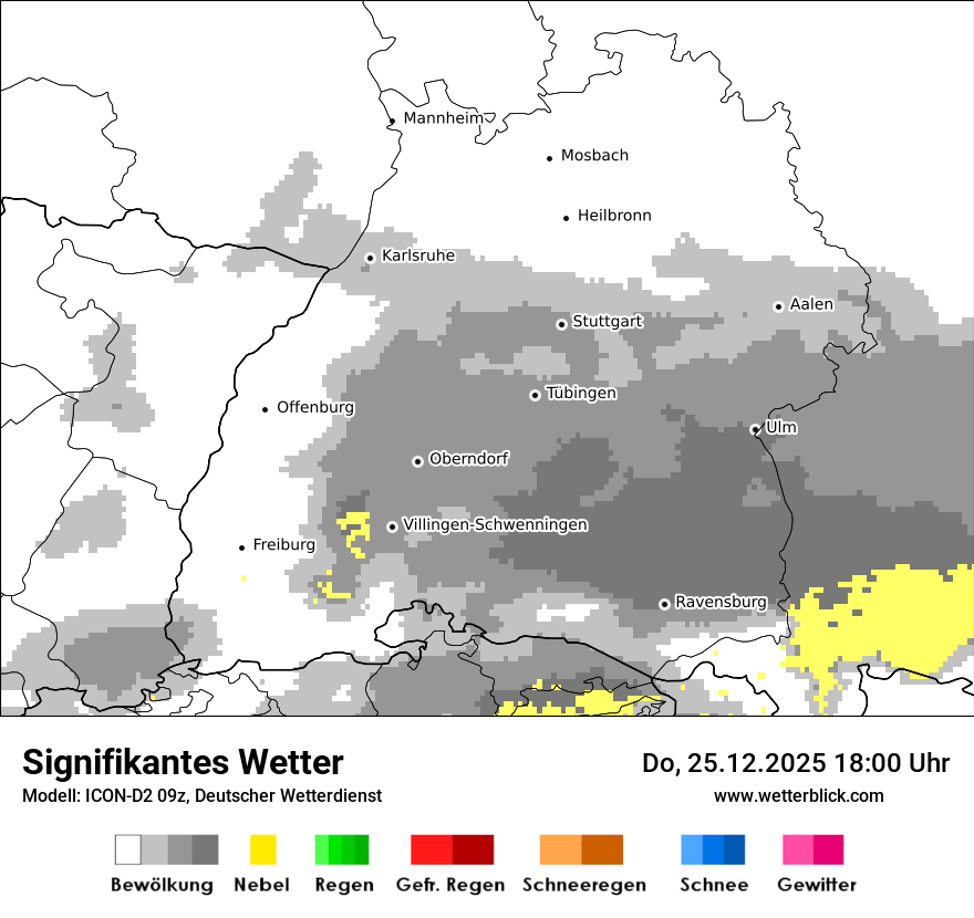 Modellkarten Signifikantes Wetter