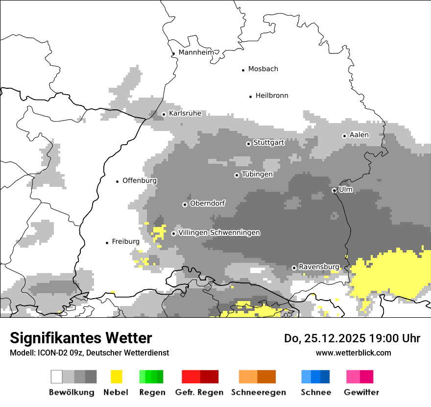 Modellkarten Signifikantes Wetter