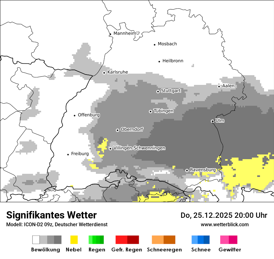 Modellkarten Signifikantes Wetter