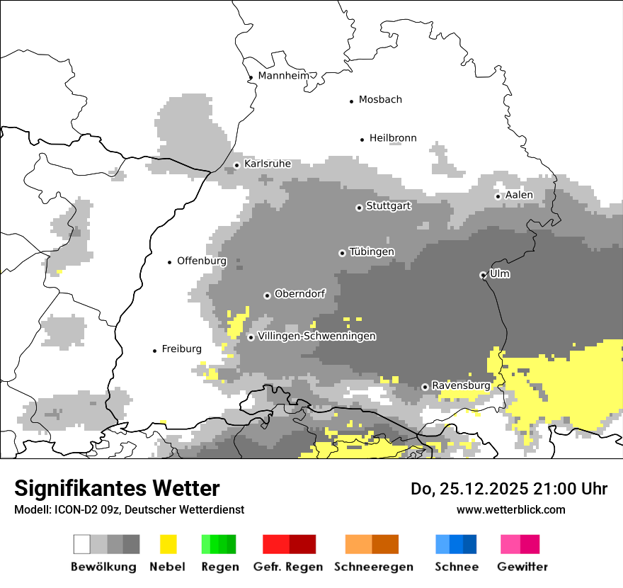 Modellkarten Signifikantes Wetter