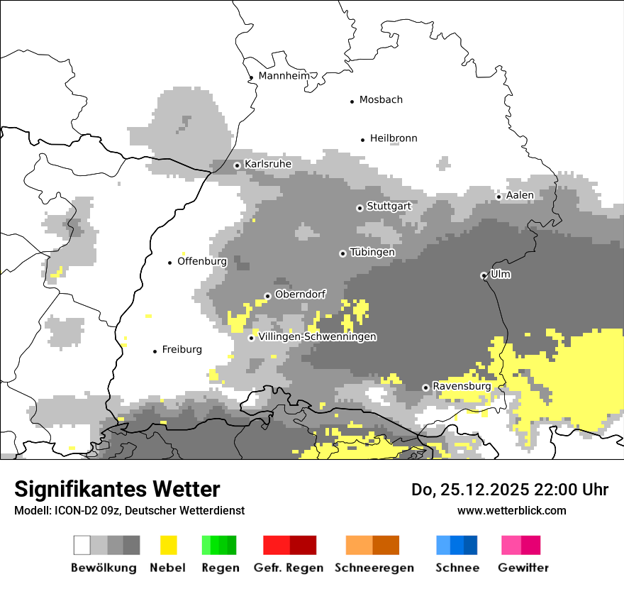 Modellkarten Signifikantes Wetter