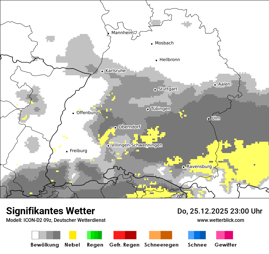 Modellkarten Signifikantes Wetter