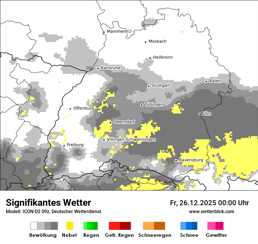 Modellkarten Signifikantes Wetter