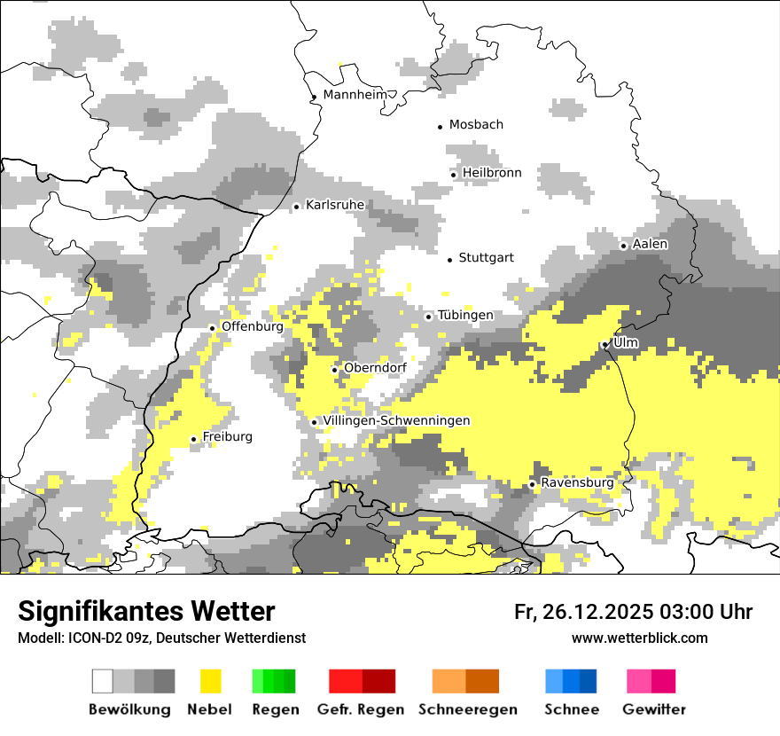 Modellkarten Signifikantes Wetter