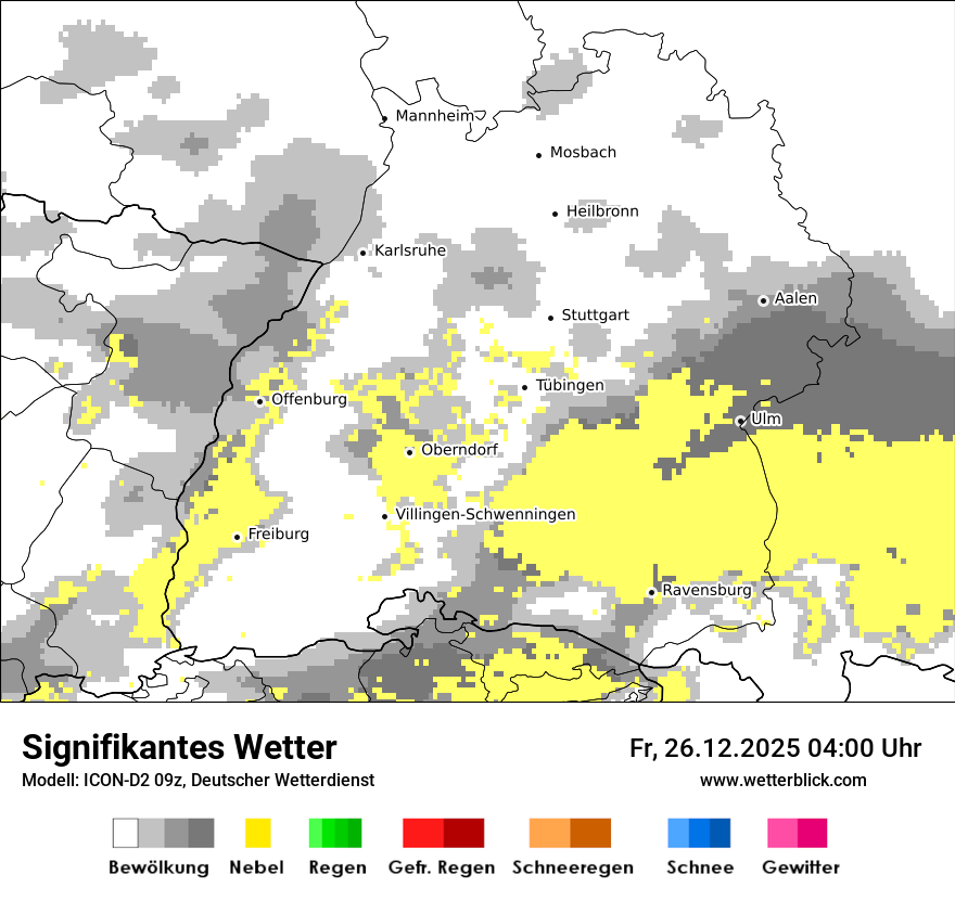 Modellkarten Signifikantes Wetter