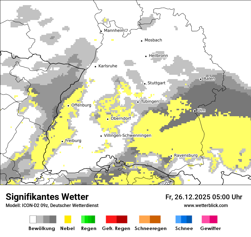 Modellkarten Signifikantes Wetter